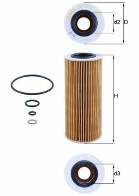 MAHLE OX177-3D | Yağ Filtresi 03-3S-E46-E90-5S-E60-X3-X5-X6